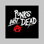 Punks not Dead  mikina s kapucou stiahnutelnou šnúrkami a klokankovým vreckom vpredu 